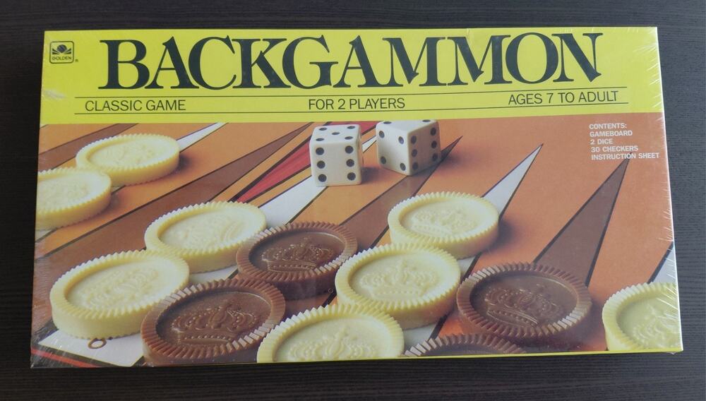 Vintage 1989 Golden Backgammon Classic Board Game Brand New Factory Sealed